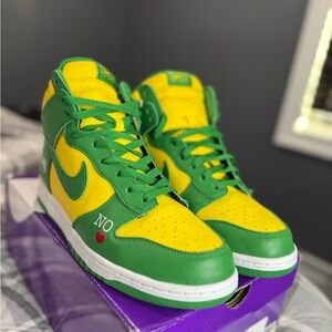 Supreme x Nike Dunk High By Any Means Brazil DS Size 12